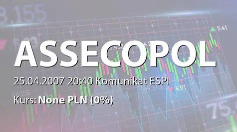 Asseco Poland S.A.: Umowa Asseco Romania SA z BPH SA dot. programu emisji obligacji (2007-04-25)