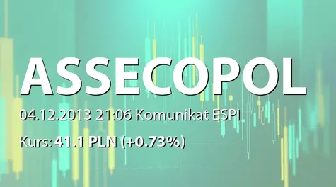 Asseco Poland S.A.: WZA - podjęte uchwały: połączenie z Przedsiębiorstwem Innowacyjno-Wdrożeniowym Postinfo sp. z o.o. (2013-12-04)