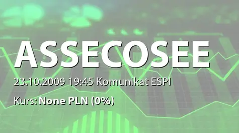 Asseco South Eastern Europe S.A.: Dopuszczenie akcji do obrotu na GPW (2009-10-23)