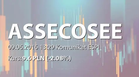 Asseco South Eastern Europe S.A.: NWZ - podjęte uchwały: ustalenie zasad wynagradzania członka RN (2016-06-09)