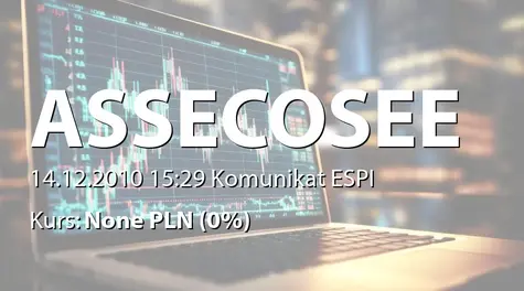 Asseco South Eastern Europe S.A.: Podwyższenie kapitału ITD Polska sp. z o.o. oraz objęcie udziałów (2010-12-14)