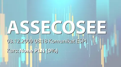 Asseco South Eastern Europe S.A.: Rejestracja podwyższenia kapitału oraz zmian statutu w KRS (2009-12-03)