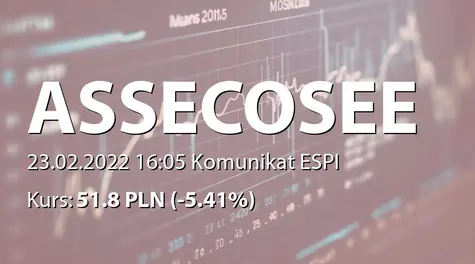 Asseco South Eastern Europe S.A.: Rekomendacja Zarządu ws. wypłaty dywidendy - 1,28 PLN (2022-02-23)