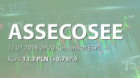 Asseco South Eastern Europe S.A.: Terminy przekazywania raportów okresowych w 2018 roku (2018-01-11)