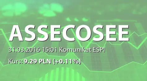 Asseco South Eastern Europe S.A.: Wypłata dywidendy - 0,42 PLN (2016-03-31)