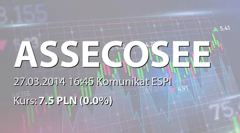 Asseco South Eastern Europe S.A.: WZA - zwołanie obrad: podział zysku, wypłata dywidendy (2014-03-27)