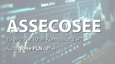 Asseco South Eastern Europe S.A.: Zakup akcji w spółce Sigma ve Uygulama Merkezi A.Ş - 9,1 mln USD (2012-09-15)