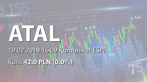 ATAL S.A.: Przychody z przekazanych mieszkań i lokali w 2017 roku (2018-02-19)