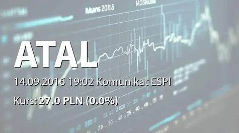 ATAL S.A.: SA-PSr 2016 - korekta (2016-09-14)