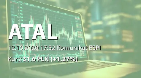 ATAL S.A.: Sprzedaż lokali w III kwartale 2020 (2020-10-12)