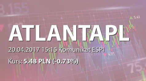 Atlanta Poland S.A.: Wstępne wyniki w III kwartale roku obrotowego 2016/2017 (2017-04-20)