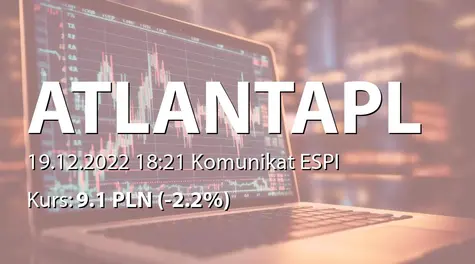 Atlanta Poland S.A.: Wypłata dywidendy - 0,38 PLN (2022-12-19)