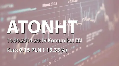 Aton-HT S.A.: Raport miesięczny za maj 2014r. (2014-06-16)
