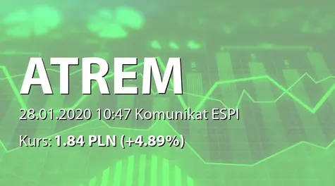 Atrem S.A.: Terminy przekazywania raportów w 2020 roku (2020-01-28)