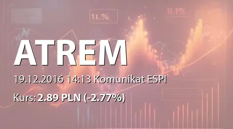 Atrem S.A.: Umowa Contrast Sp. z o.o. z Enea Operator sp. z o.o. (2016-12-19)