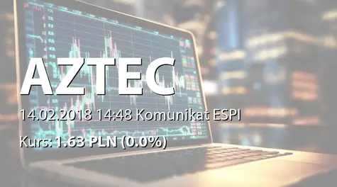 AZTEC International S.A.: Nabycie akcji Bimecom SA (2018-02-14)