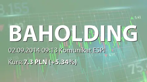 British Automotive Holding S.A. w upadłości: Aktualizacja raportów ESPI nr 111/2012, 160/2012 i 035/2013 (2014-09-02)