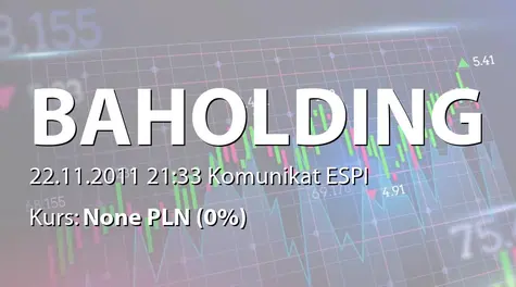 British Automotive Holding S.A. w upadłości: Emisja obligacji zamiennych &#8211; aktualizacja informacji. (2011-11-22)