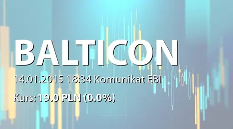 Balticon S.A.: Raport za grudzień 2014 (2015-01-14)