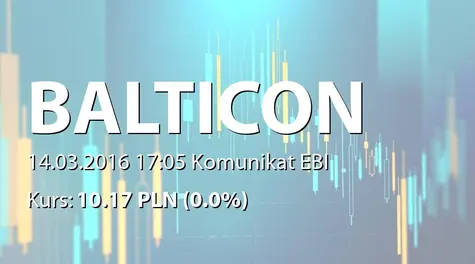 Balticon S.A.: Raport za luty 2016 (2016-03-14)