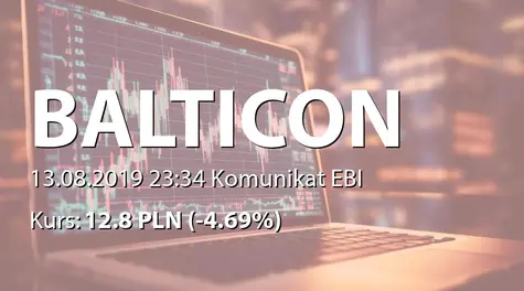 Balticon S.A.: SA-Q2 2019 (2019-08-13)
