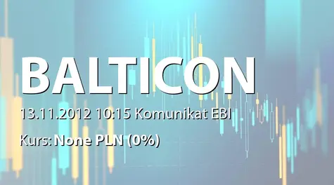 Balticon S.A.: SA-Q3 2012 (2012-11-13)