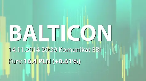 Balticon S.A.: SA-Q3 2014 (2014-11-14)