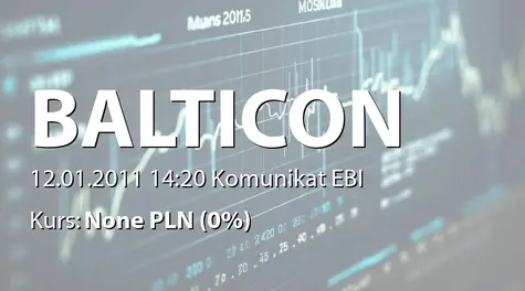 Balticon S.A.: Wprowadzenie akcji serii C, D i E do obrotu na rynku NewConnect (2011-01-12)