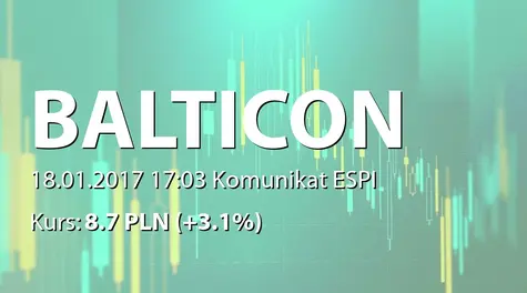 Balticon S.A.: Zbycie akcji przez podmiot powiązany (2017-01-18)