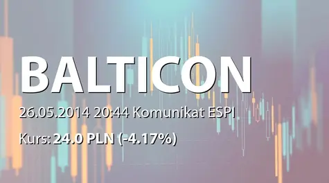 Balticon S.A.: Zgłoszenie przez akcjonariusza projektu uchwały (2014-05-26)