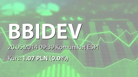 BBI Development S.A.: Umowa najmu w projekcie Centrum Praskie Koneser przez spółki zależne (2014-05-20)