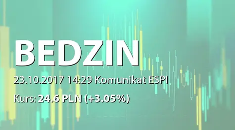 EC BĘDZIN S.A.: Rejestracja zmian statutu w KRS (2017-10-23)