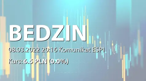 EC BĘDZIN S.A.: Wniesienie powództwa o stwierdzenie nieważności uchwał NWZ z 13.01.2022 (2022-03-08)