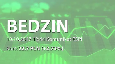 EC BĘDZIN S.A.: Zbycie akcji przez Waldemara Organistę (2017-10-10)