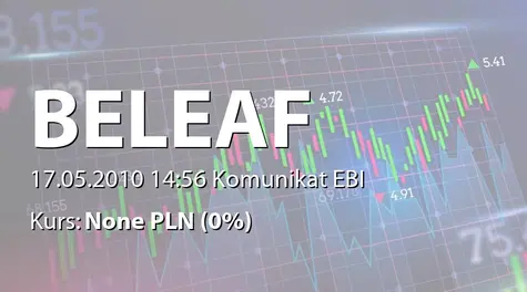 BeLeaf S.A.: SA-Q1 2010 (2010-05-17)