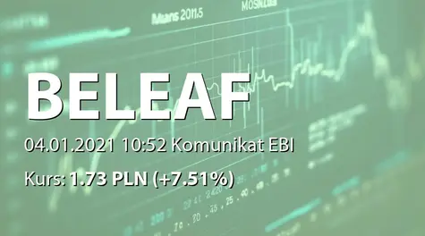 BeLeaf S.A.: Terminy przekazywania raportów okresowych w 2021 roku (2021-01-04)