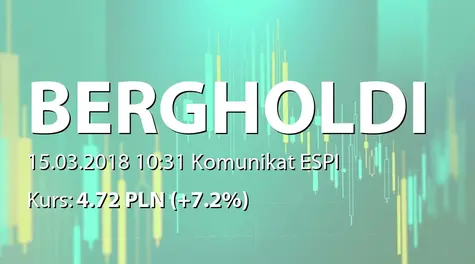 Berg Holding S.A. w restrukturyzacji: Korekta raportu ESPI 32/2018 (2018-03-15)