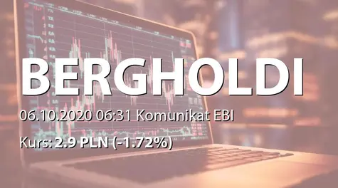 Berg Holding S.A. w restrukturyzacji: Rejestracja zmian statutu w KRS - uzupełnienie (2020-10-06)