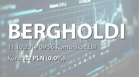 Berg Holding S.A. w restrukturyzacji: SA-Q1 2019 - korekta (2019-10-11)