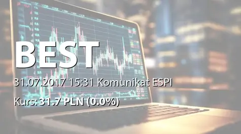 Best S.A.: Informacje o transakcjach na obligacjach podmiotów związanych z członkami zarządu (2017-07-31)