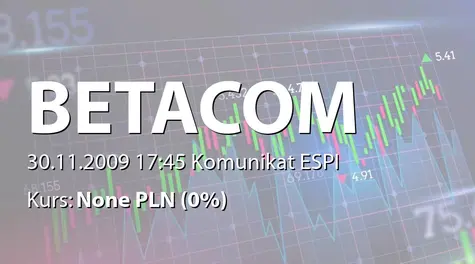 Betacom S.A.: SA-P 2009 (2009-11-30)