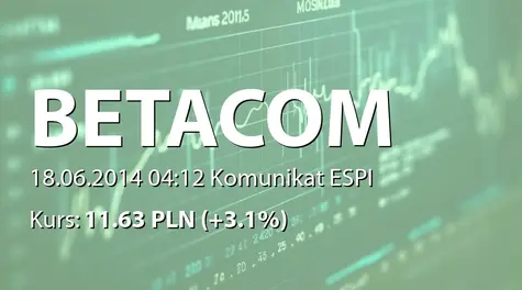 Betacom S.A.: SA-R 2013/2014 (2014-06-18)