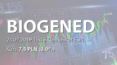 Biogened S.A.: Umowa z domem maklerskim (2019-07-24)