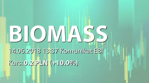 Biomass Energy Project S.A.: Cena emisyjna akcji serii G - 0,10 PLN (2018-06-14)