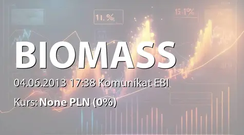 Biomass Energy Project S.A.: Incydentalne naruszenie terminu publikacji raportu bieżącego SA-R 2013 (2013-06-04)