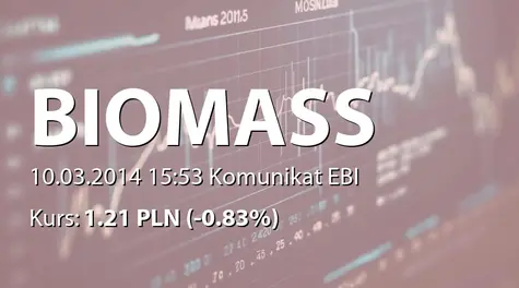 Biomass Energy Project S.A.: Informacje GPW dot. notowania akcji w systemie ciągłym (2014-03-10)