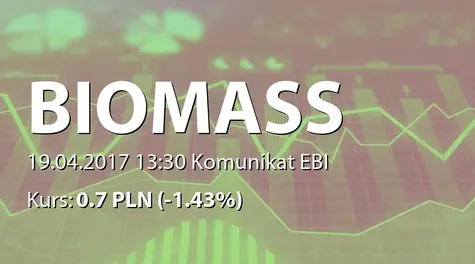 Biomass Energy Project S.A.: Korekta raportu ESPI 2/2016 (2017-04-19)