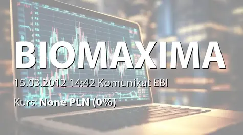 Biomaxima S.A.: Uchwała zarządu ws. podwyższenia kapitału zakładowego w drodze emisji akcji serii C (2012-03-15)