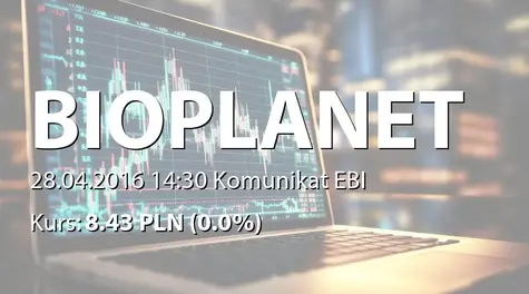 Bio Planet S.A.: Przedłużenie certyfikatu ekologicznego (2016-04-28)