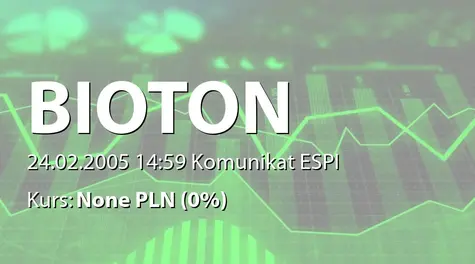 Bioton S.A.: Wniosek o dopuszczenie akcji serii A, B, C oraz PDA serii C do obrotu giełdowego (2005-02-24)